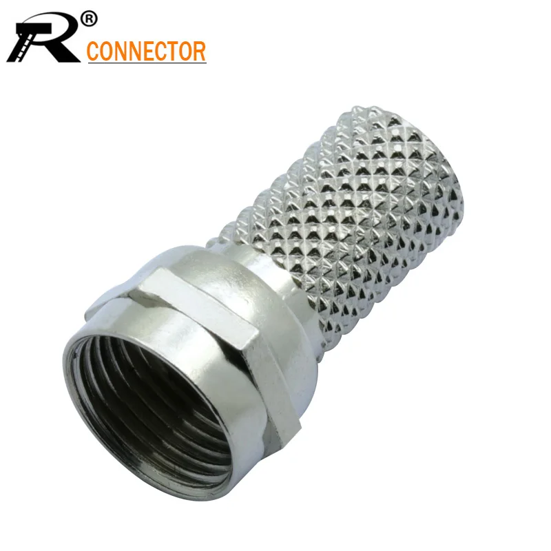 Разъем для ТВ RG59/RG6 F 10 шт./лот Супер качественный разъем подключение к спутниковой