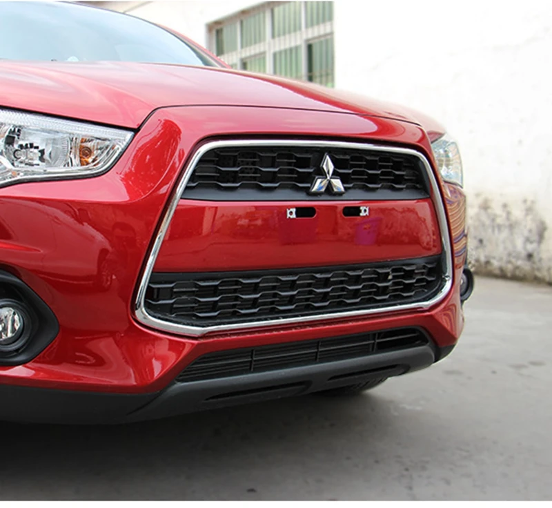 MONTFORD Car Styling ABS Chrome Front Center Racing Grille Grill Frame Cover Trim 1Pcs For Mitsubishi ASX 2013 2014 2015 | Автомобили и