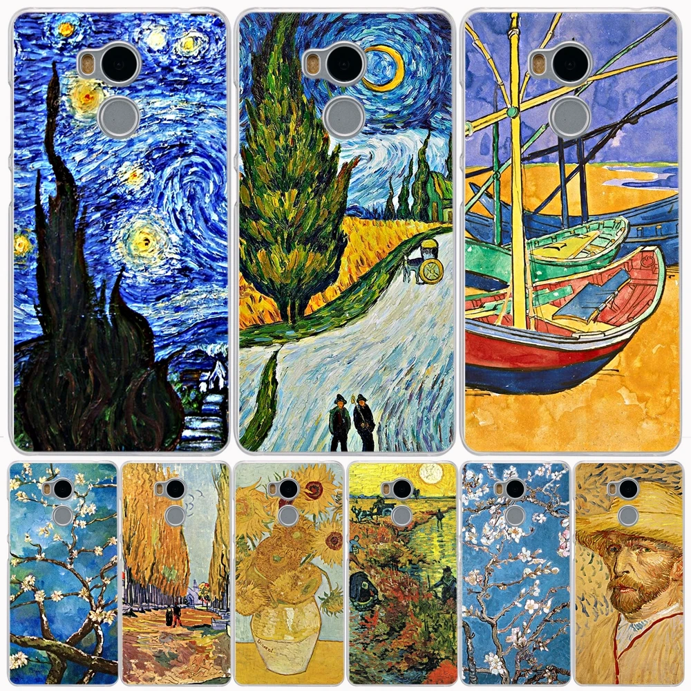 HAMEINUO в стиле звездной ночи Ван Гог лодка дерево цветок чехол для телефона Xiaomi M Mi