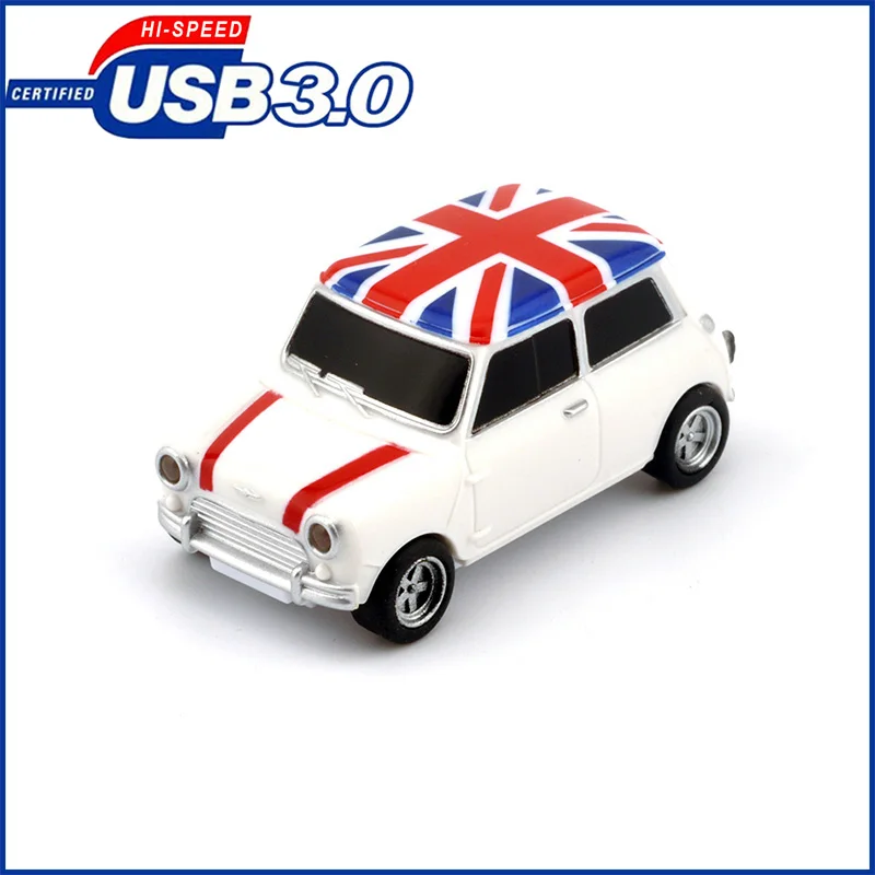 Usb 3,0 скоростной флеш-накопитель Mini Cooper Beetle, автомобильный usb флеш-накопитель, флеш-накопитель, 4 ГБ, 8 ГБ, 16 ГБ, 32 ГБ, 64 ГБ, флеш-накопитель, подарок - Цвет: MINI White