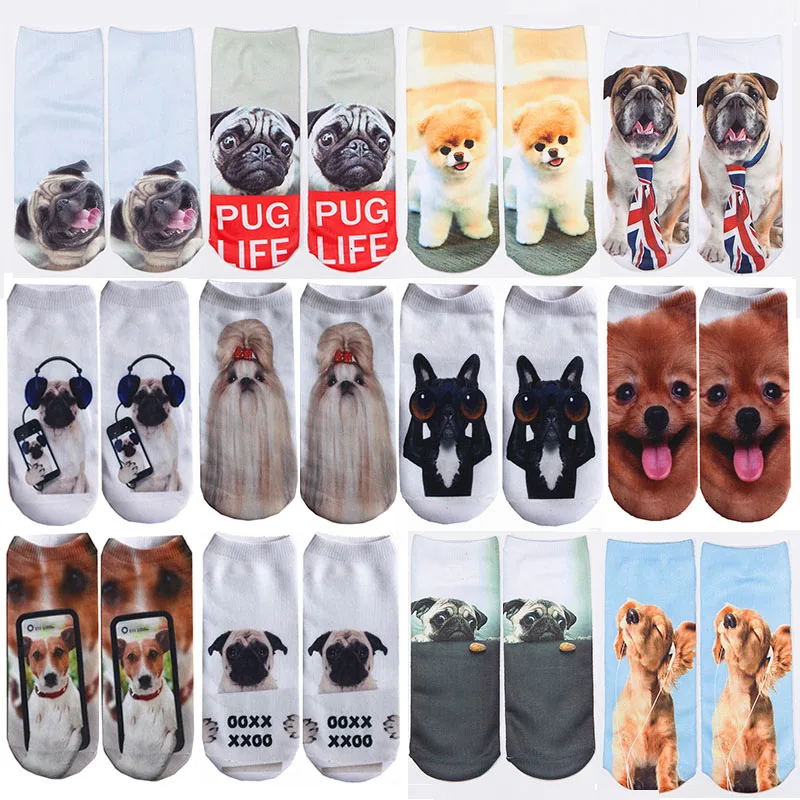 Носки мужские/женские хлопковые с 3D принтом 2 пары|socks gift|animal sockssocks cute |