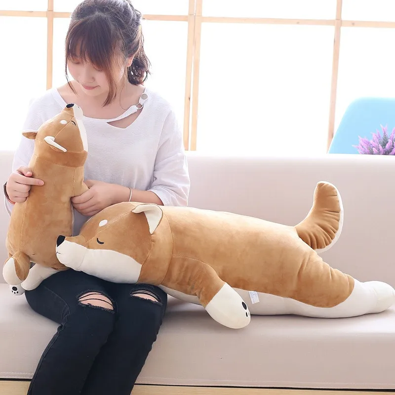 80/100cm Cute Short Legs Shiba Doll Dog Akita Plush Toy Inu Pillow Girl's Gift | Игрушки и хобби