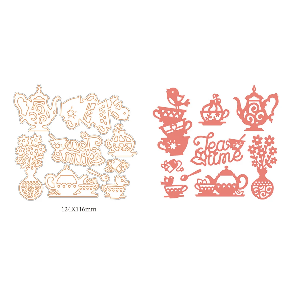 Чайный набор сок кепки серии резки металла Скрапбукинг тиснение трафареты DIY