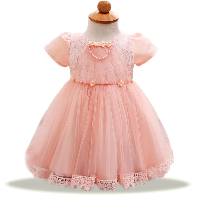 Одежда для маленьких девочек платья принцессы с кружевом и цветами