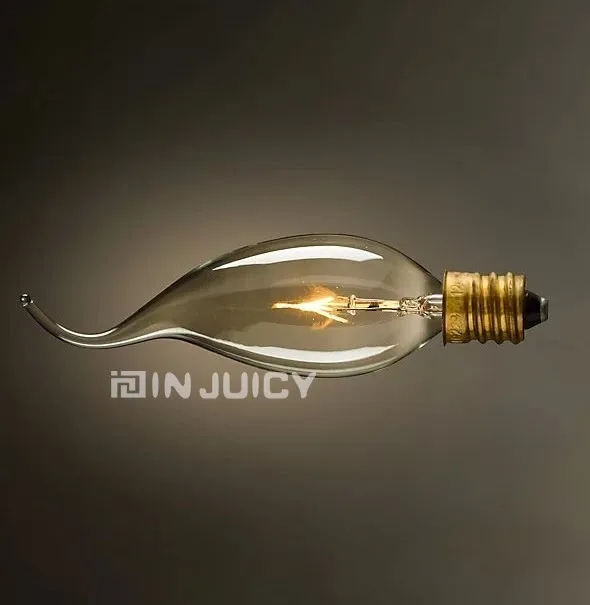 20 шт. Лофт E14 Винтаж EDISON ЛАМПЫ мяч свет лампы 25 Вт Прозрачное стекло Прозрачный Ретро Бар Кафе Магазин галогенные для кристально лампы