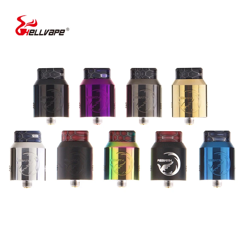 В наличии Vape tank Hellvape ReBirth RDA 24 мм диаметр 6 бак с 810 капельным наконечником для Squonkor
