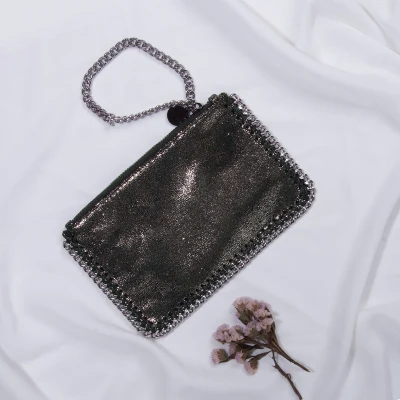 glitter black12x18cm Для женщин сумка-клатч держатель для карт для телефона Сумки большие кожаные бумажники портмоне моды мешок дамы наручные сумки подарок - Цвет: glitter black12x18cm