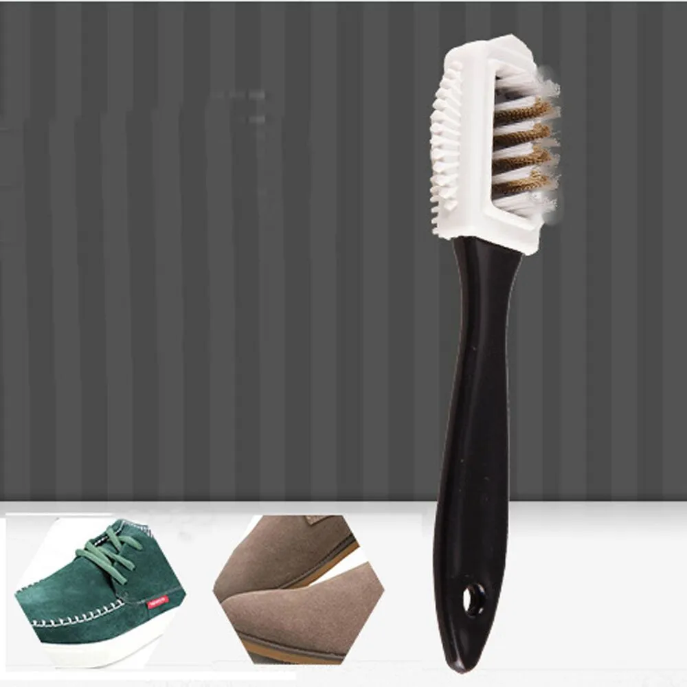 Cleaning Brush Black 3 Side For Suede Nubuck Boot Shoes S Shape Shoe Cleaner Wholesale 1Pcs New L4 | Дом и сад