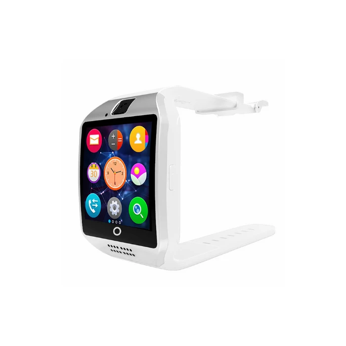 Белый Bluetooth часы Q18 умные часы с поддержкой sim-карт TF ip67 шагомер камера для Android IOS Телефон умные часы для мужчин и женщин - Цвет: Белый