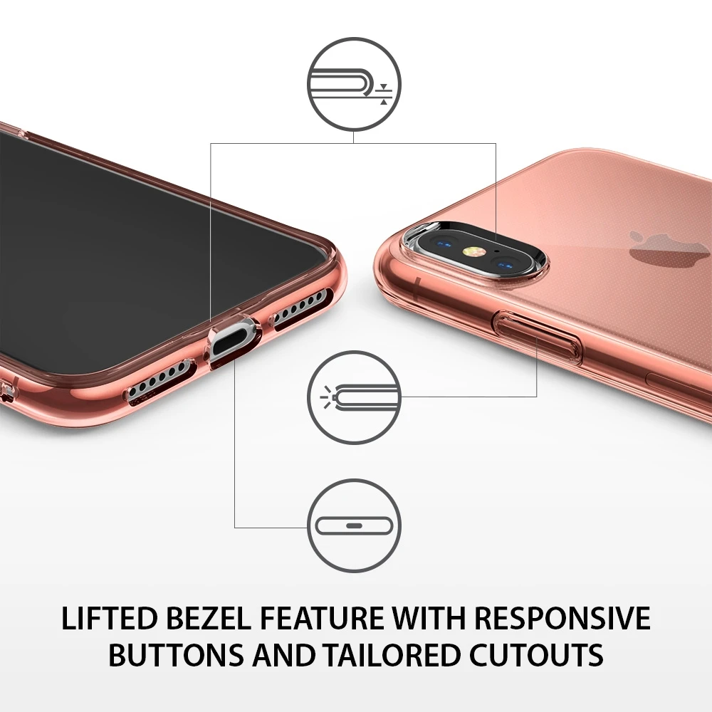 Чехол Ringke Air для IPhone X/Xs очень легкий прозрачный мягкий гибкий из ТПУ устойчивый к