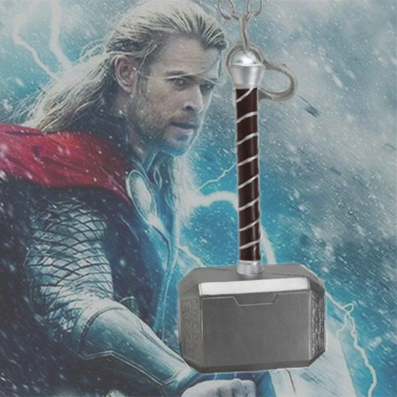 44cm Thor's Hammer Cosplay 1:1 Thor Thunder Hammer Figure Weapons Model Kids Gift Movie Role Playing Safety PU Material Toy