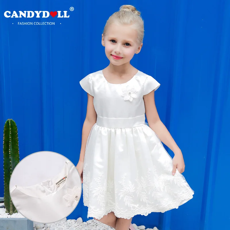 Candydoll/2017 Детские платья для девочек модные летние вышитые милый Платья женщин