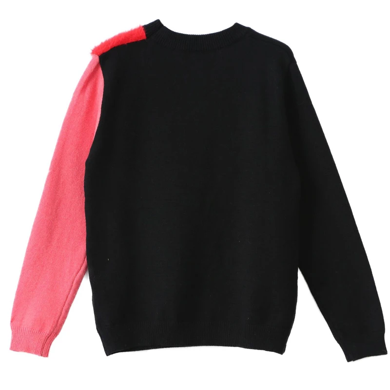 2018 Autumn Winter Luxury Runway Fashion Knitted Sweaters Flamingo 3D Plush Pullovers Patchwork Jumper women Jersey S-L. | Женская