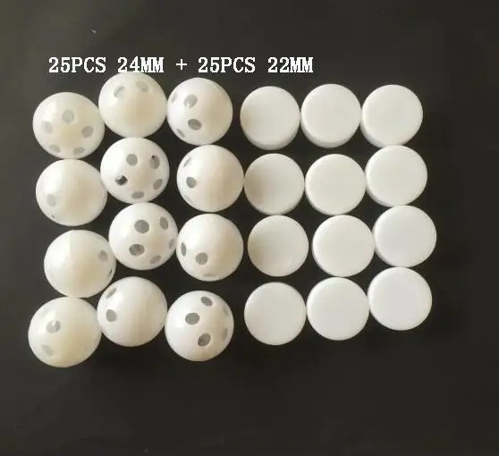 

50pcs Mix-and-match Pet dog/ cat Baby Squeakers Rattle Ball Noise Maker Insert Dog Toy 25pcs 22mm+25pcs 24mm