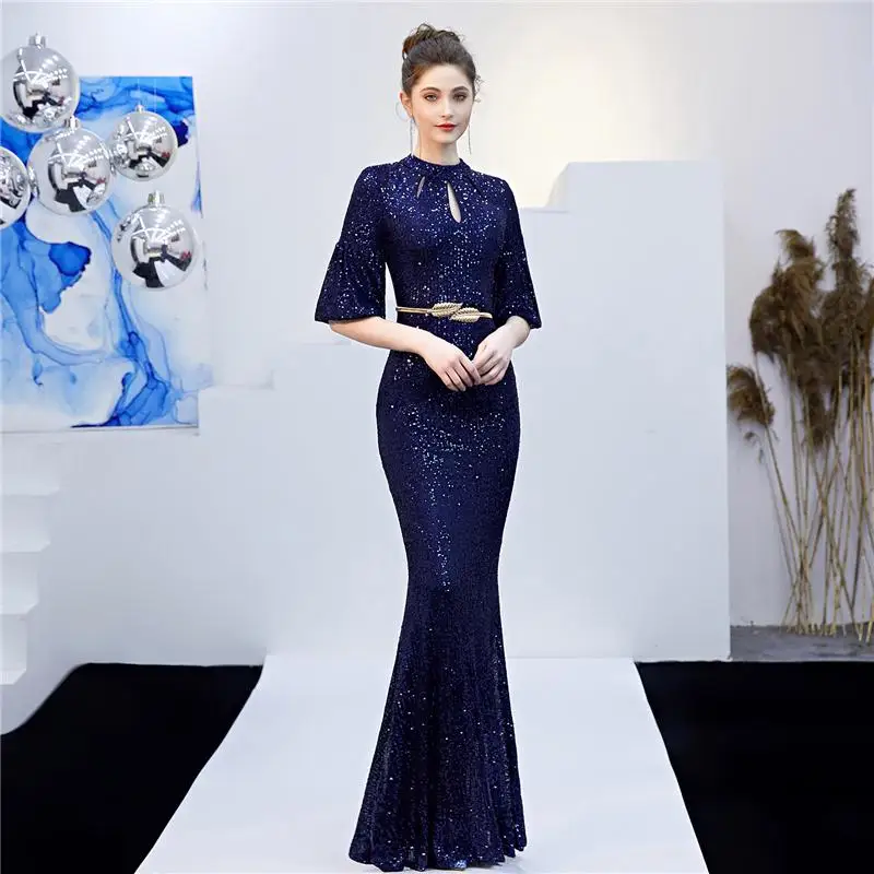 Платья русалки с блестками для женщин сексуальное вечернее платье вырезами vestidos