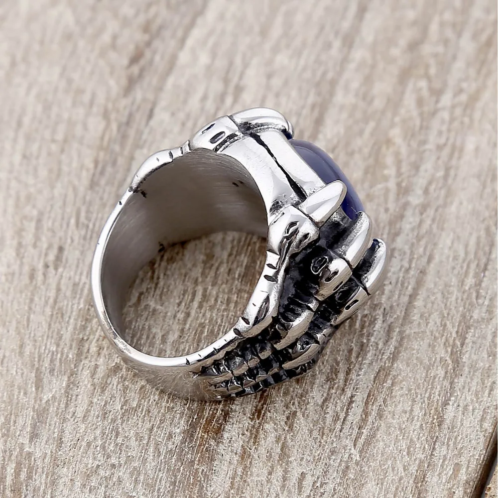 Мужские кольца Ретро стиль коготь дракона нержавеющая сталь кольцо для мужчин