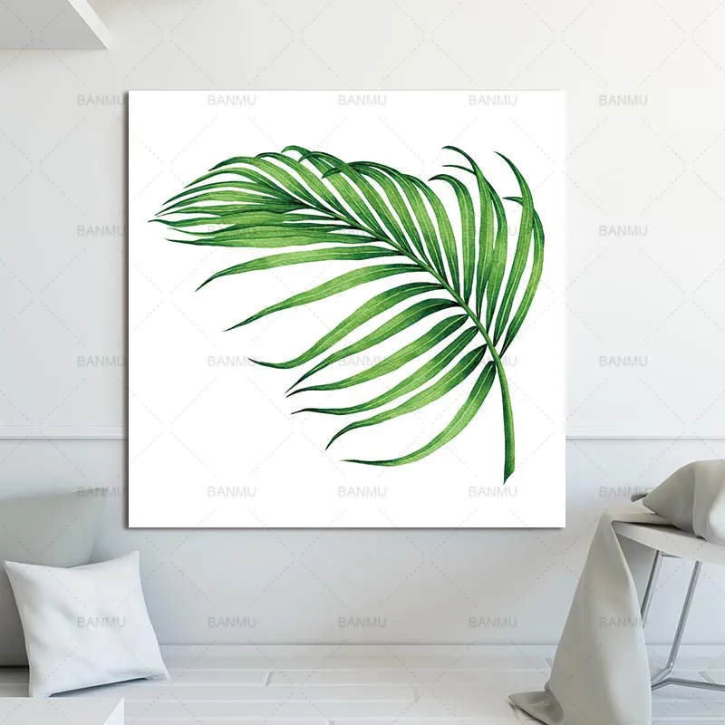 Постер настенная живопись холст картина растительные листья художественная