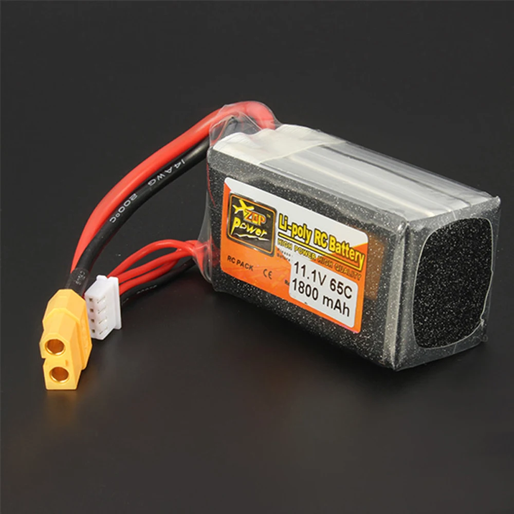 ZOP Power LiPo Батарея 11 1 В 1800 мАч 65C 3 s аккумулятор XT60 Plug для Мультикоптер Дрон