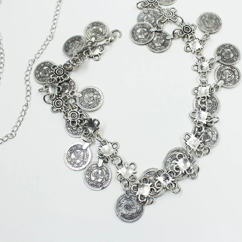 Новый посеребренный металлический болтающийся хиппи бохо цветок турецкий