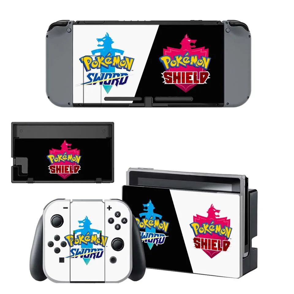 Nintend Switch Console+ Joy-Con Controller Vinyl Skin Sticker Set for Pokemom Protective Skins for NS Switch - Цвет: YSNS1874