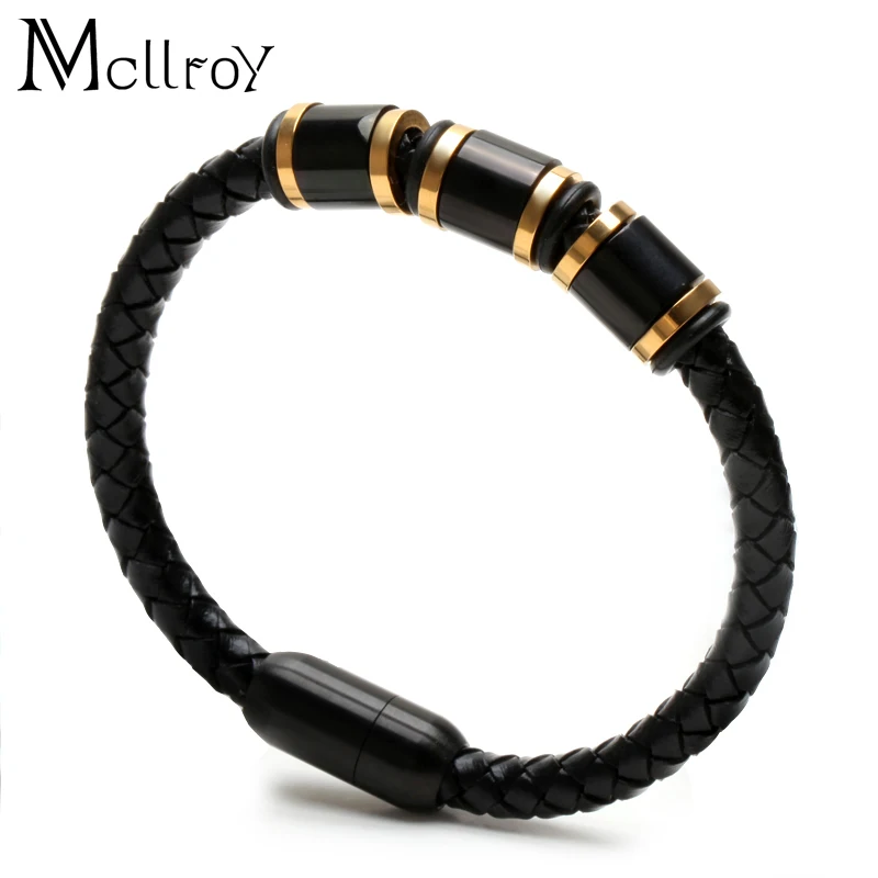 Браслеты mcllroy браслеты для мужчин Pulseiras из нержавеющей стали магнитный браслет
