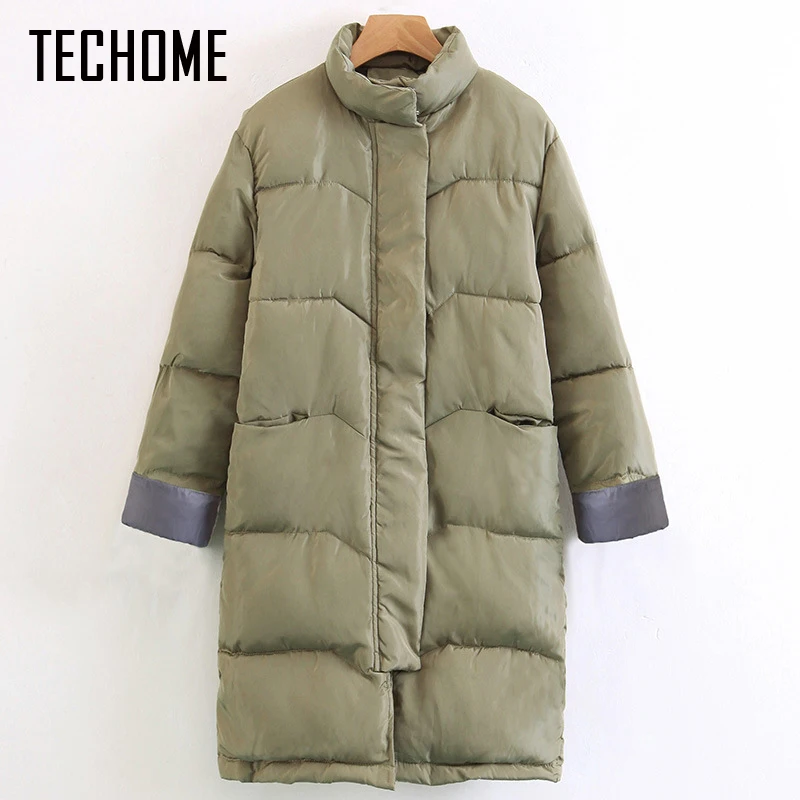 Женская длинная пуховая куртка теплая с хлопковой подкладкой верхняя одежда для