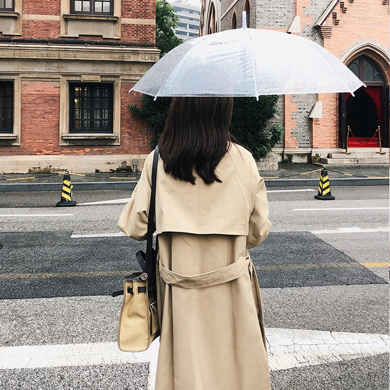 Весна осень ветровка Женское пальто Тренч 2019 Новое хаки повседневное Свободное