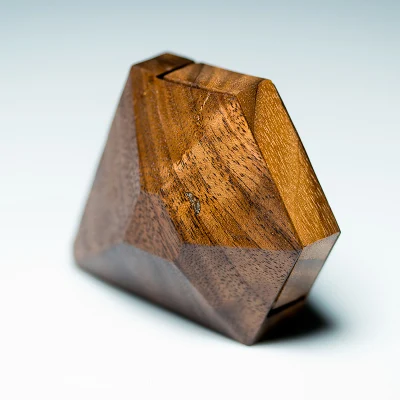 Black walnut Высококачественная коробка для свадебных колец, ручная работа, на заказ, шкатулка для ювелирных изделий, Boite A Bijoux Boite Cadeau Sieraden Doos, коробки для украшений, коробка для колец - Цвет: Black walnut
