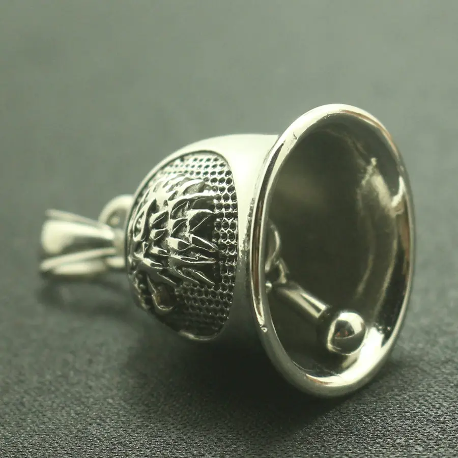 316L Stainlesss сталь животное волк Длинные волосы двусторонний узор Прохладный jingle
