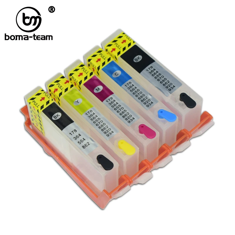 

BOMA-TEAM HP178 HP178XL 178 178XL Refillable Empty Ink Cartridge For HP Photosmart c5380 c6380 C310 C309 c410 7510 7520 Printers
