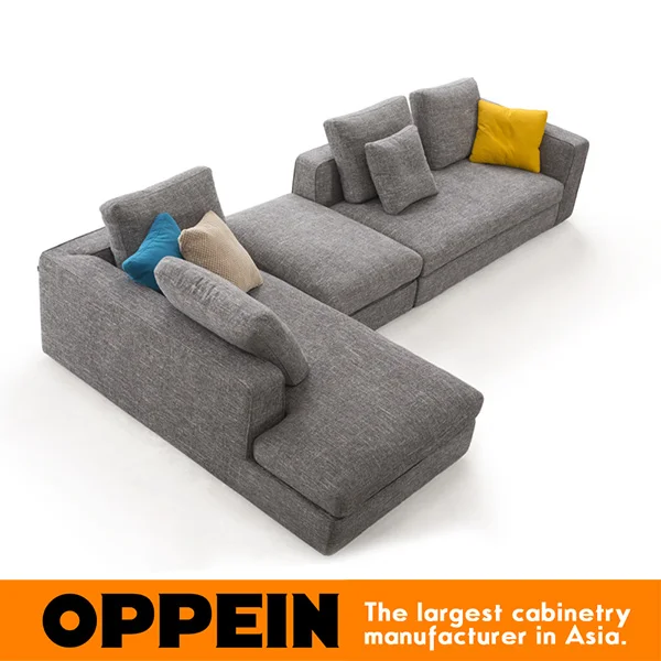 Современный матерчатый секционный диван в кукурузно желтый угловой WS TM160001|fabric