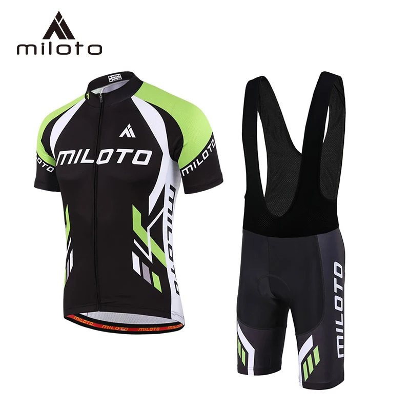 

MILOTO Cycling Jersey Set 2019 Summer Men Cycling set Racing Bicycle Clothing Suit Breathable Mountain Bike Clothes Sportwears