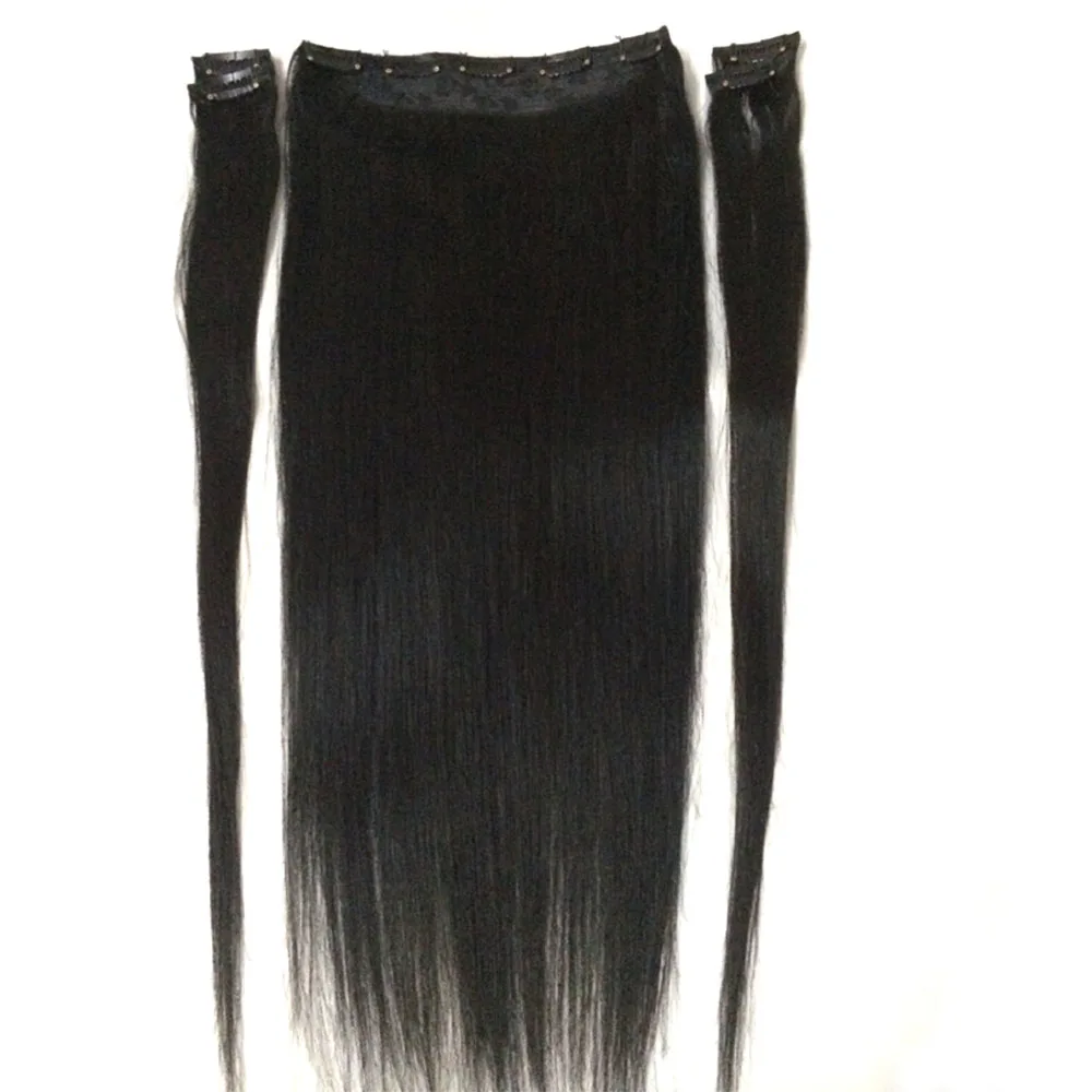 ZZHAIR 100% человеческие волосы для наращивания 16-28 Дюймов 5 шт. в наборе 9 зажимов 100-200