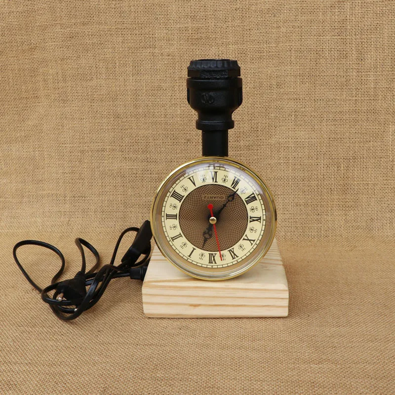 Чердак Винтажная настольная лампа водопроводные трубы кафе бар содержит