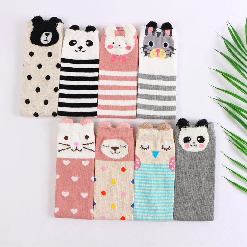 Лидер продаж длинные носки для малышей высокое качество Детские теплые Kawaii с