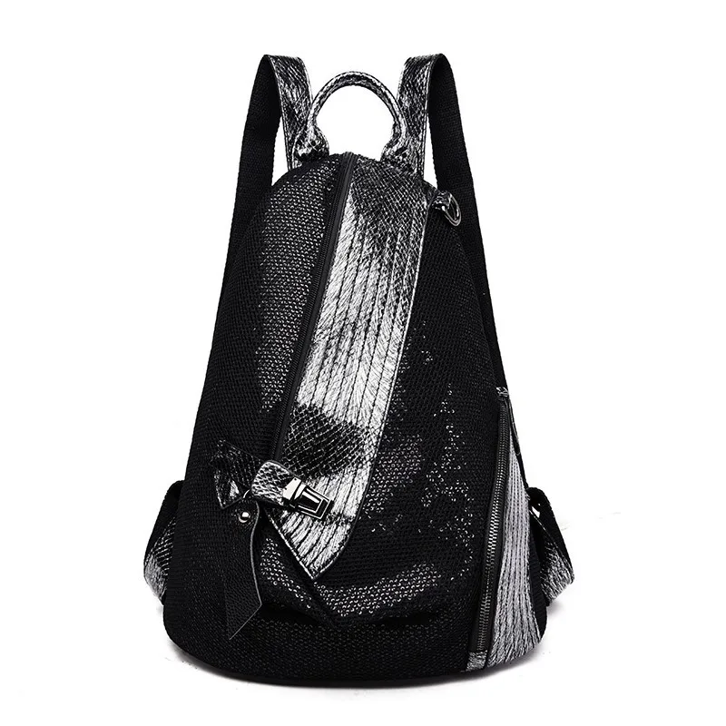 Luxury Designer Women Backpacks For Girls Sac A Dos Female Travel Shoulder Bag Women Backpack High Quality Mochilas Bagpack - Цвет: silver
