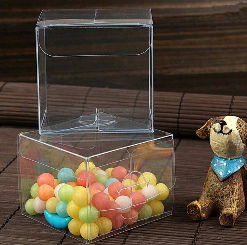 ПВХ Прямоугольная Упаковка Case100pcs = 1 лот упаковка игрушка/сухие фрукты 5*5*4 см