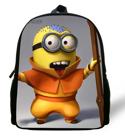 12-дюймовый Mochila Escolar Menino, детский рюкзак для школы, с миньонами из мультфильма «Гадкий я» Сумка для мальчиков принт мульташной Минни школьная сумка для девочек - Цвет: Прозрачный