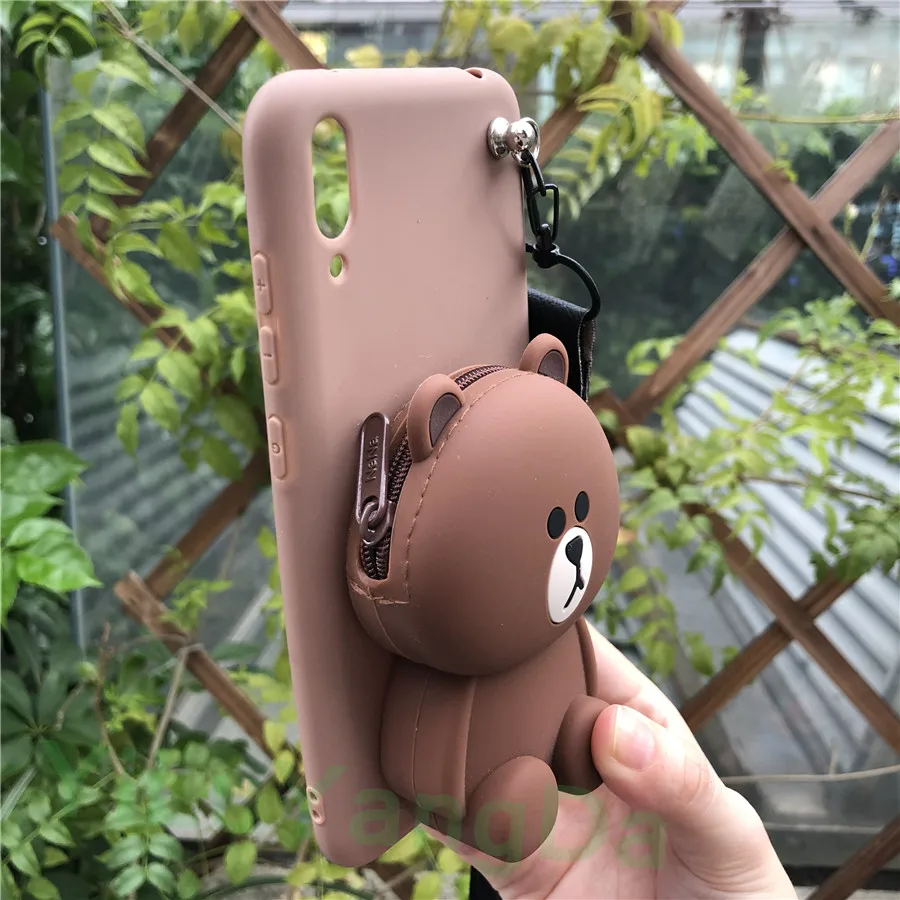 Для huawei Y5 Lite Y6 Y7 Pro Prime Y9 милый 3D мультяшный кошелек на молнии чехол для телефона мягкий силиконовый чехол сумка Coque Fundas