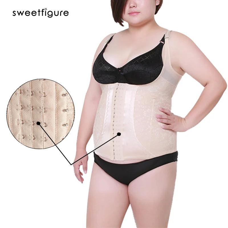 Женские Боди Корректирующее белье нижнее размера плюс талии корсеты пряжка в