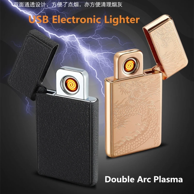 Портативная ультратонкая USB Электронная сигарета зажигалка без газа плазменная