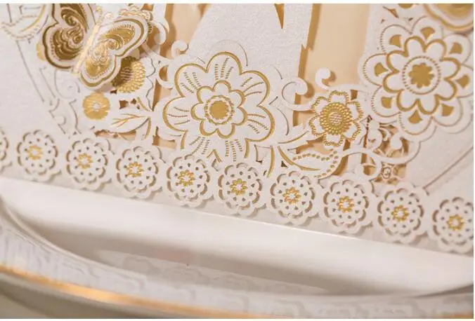 50 компл./лот европейская горячая печать и лазерная резка Высококачественная