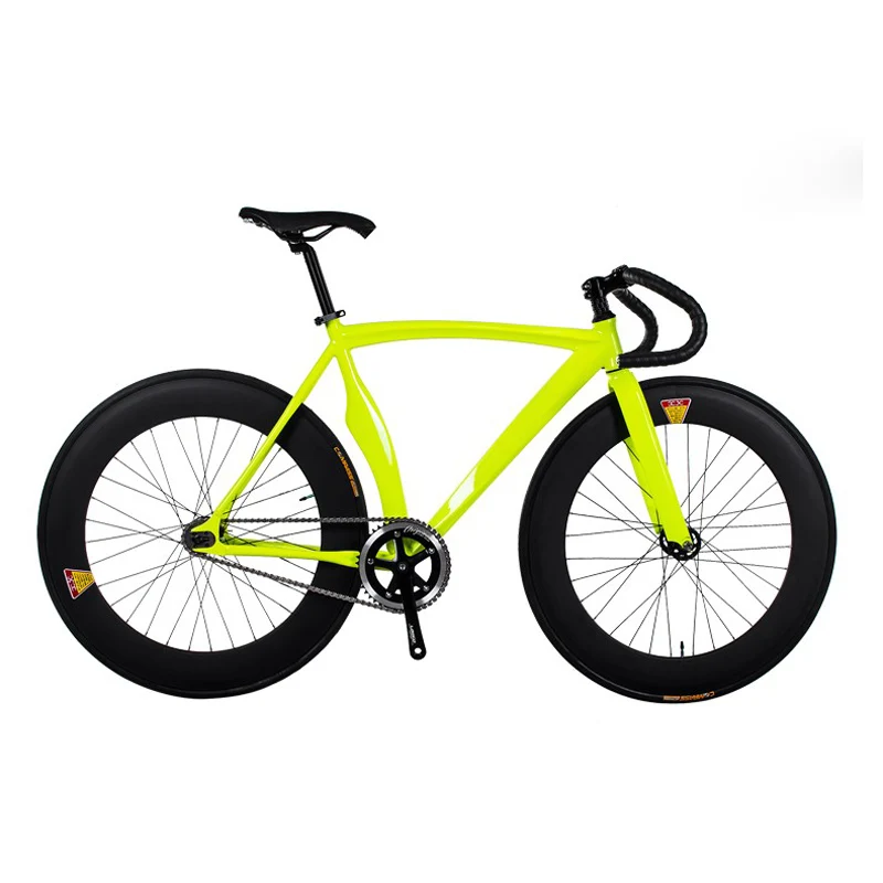 Фиксированная Шестерня велосипеда 53 см рама Fixie велосипед DIY 700C алюминиевый сплав велосипед трек велосипед 70 мм обод колеса велосипед