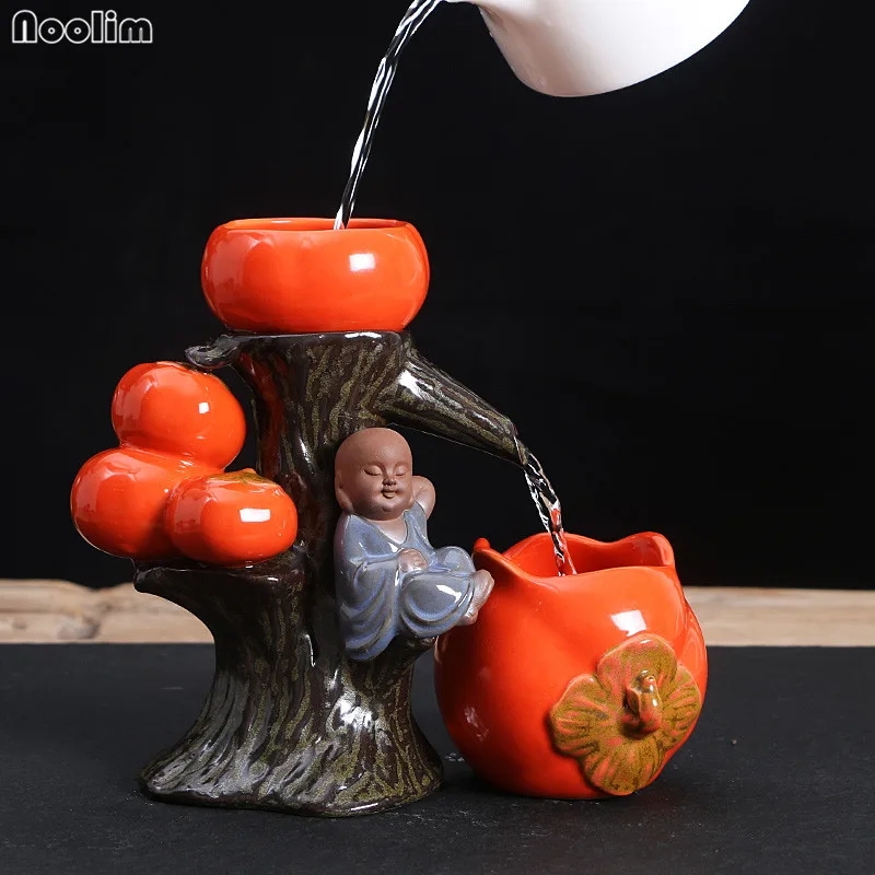 Tea strainer Cup A NOOLIM керамический креативный измельчитель для чая с чашкой кунг-фу маленький монах чайный сервиз, кружка для вина аксессуары - Цвет: Tea strainer Cup A