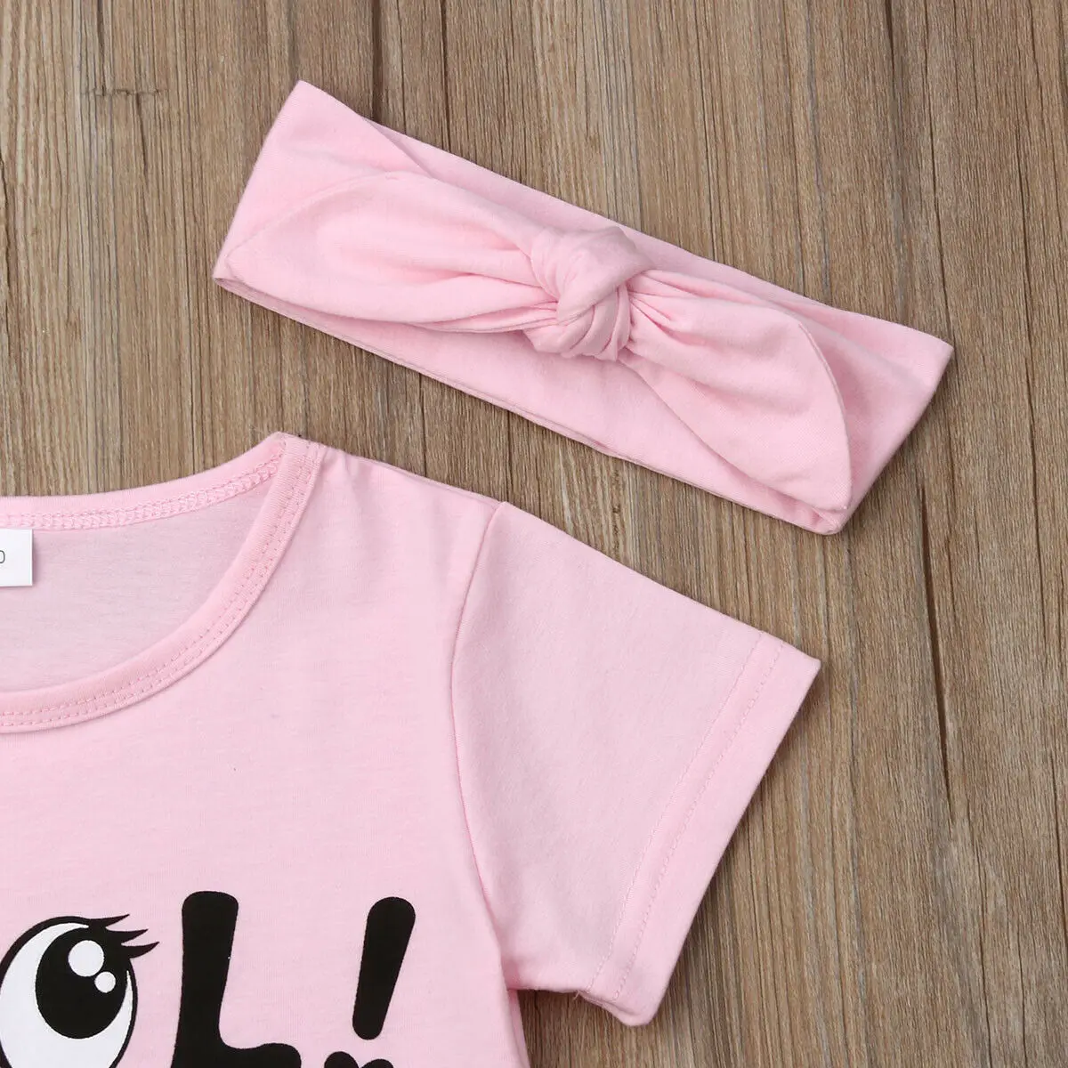 1-5T Babies Girl Summer Clothing Set Baby Girls Cool T-shirt + Bow Camouflage Belt Shorts Headband 3pcs Outfits Sets New | Детская