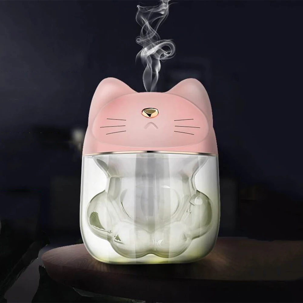 

Cute Cat Claw Cup Air Humidifier DC5V USB Desktop Diffuser Mist Maker Ultrasonic Air Humidifier Colorful Night Light 150ML