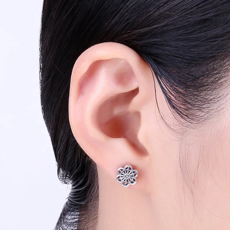 Jewelrypalace 925 стерлингов Серебряные серьги цветок Серебряные ювелирные изделия Свадебные Обещание подарки для нее новое поступление