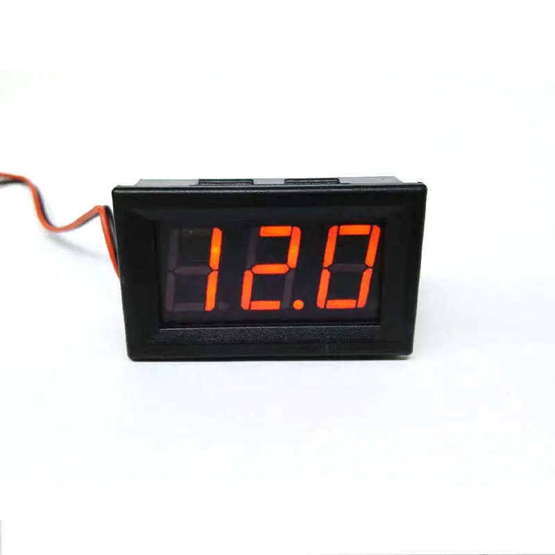

2pcs 0.56'' 3~30V DC Waterproof Digital Voltmeter Panel Meter for Car Motor Red Blue Green White LED 0.56 Inch Voltmeter Display