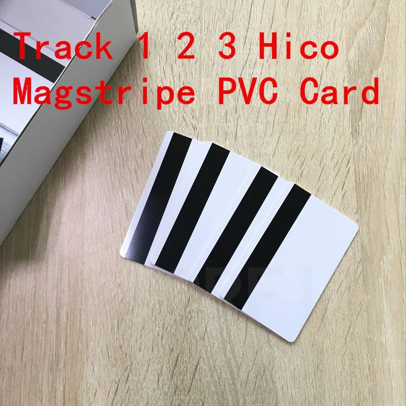 Белый CR80 ПВХ C redit Card ISO Hi Co 2750/3000/4000 Oe 3 трек магнитная полоса с печатью 10 шт|card card|stripe