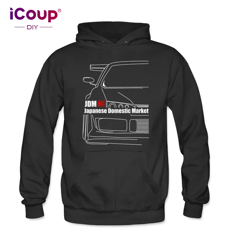 Мужская толстовка iCoup jdm с силуэтами пуловер капюшоном толстовки|Мужские